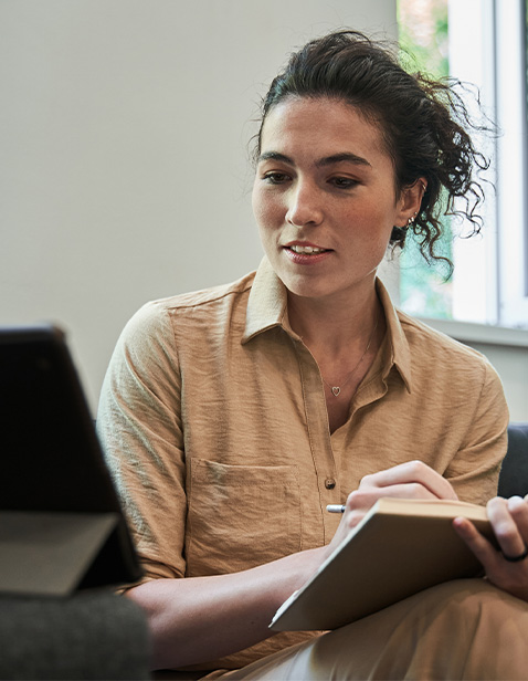 Woman performing counselling psychology services