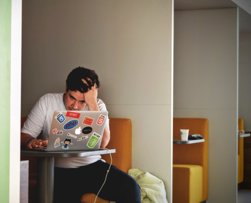 Many talking to psychologist for anxiety using teleconferencing